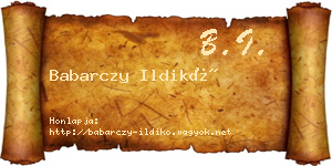 Babarczy Ildikó névjegykártya