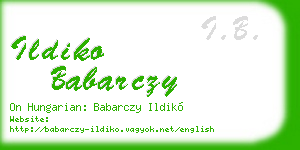 ildiko babarczy business card